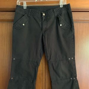 Vintage Harley Davidson Black Crop Cargo Pants Size 2